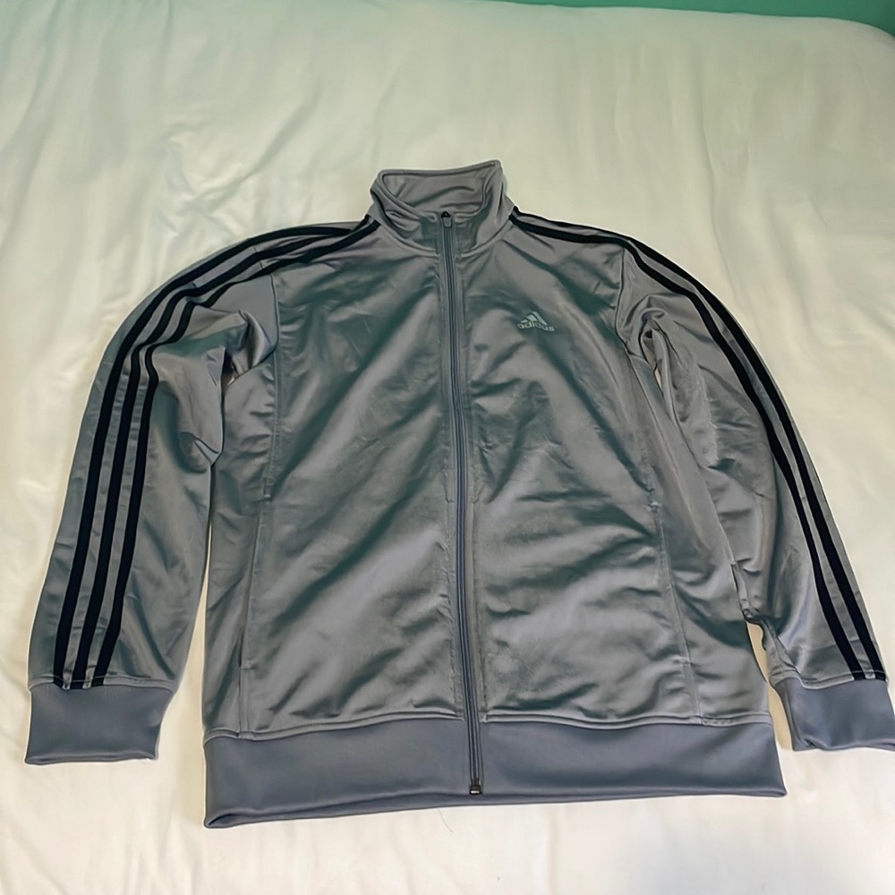 Mens Small Grey Addidas zipup sweatshirt